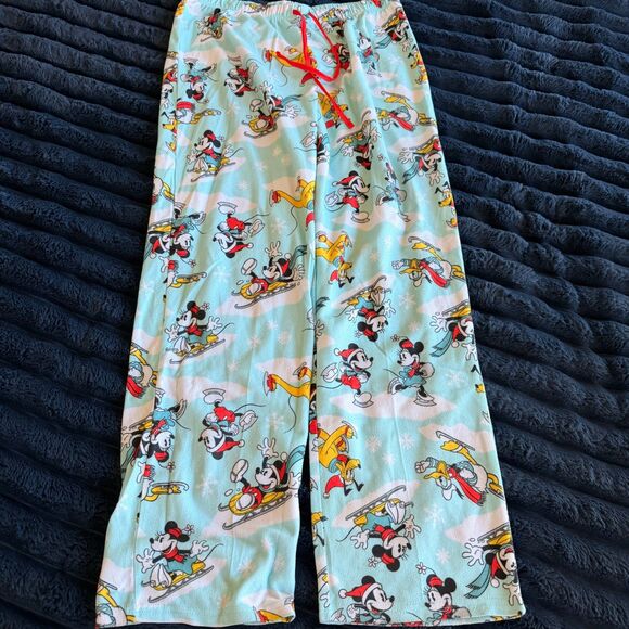 Disney 100 Mickey Minnie Ice Skating Soft and Cozy Pajama Sleepwear Set | Size M - Picture 7 of 8